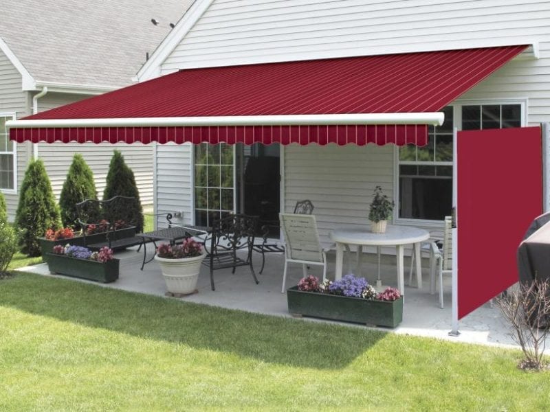 Motorized Awning with retractable sun screen