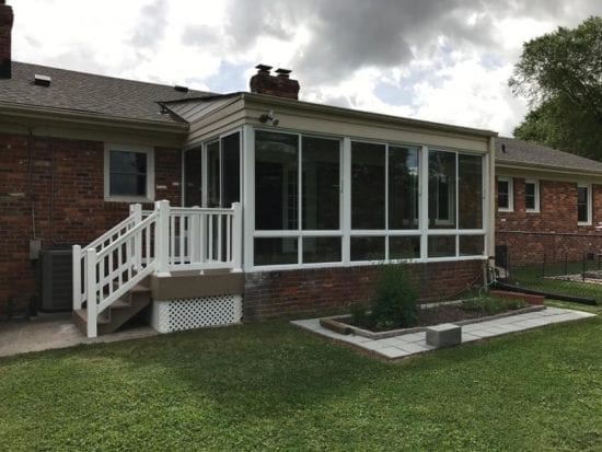 Screen Porch Conversion To Sunroom After Exterior