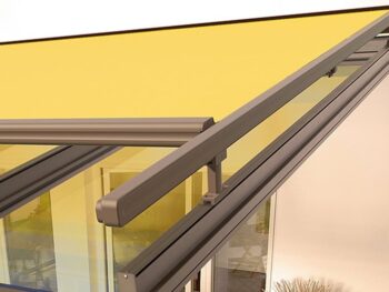 Tension Shade fabric glides along framework to give you total shade.