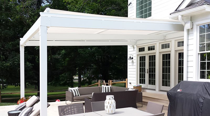 Enjoy the outdoors in shaded comfort with a tension shade structure