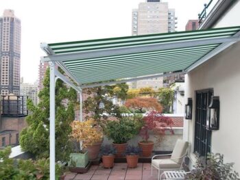 With projections of up to twenty feet, tension shade structures create large shaded retreats.