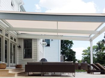 Tension shade structures provide much more shade for relaxing with family and friends.