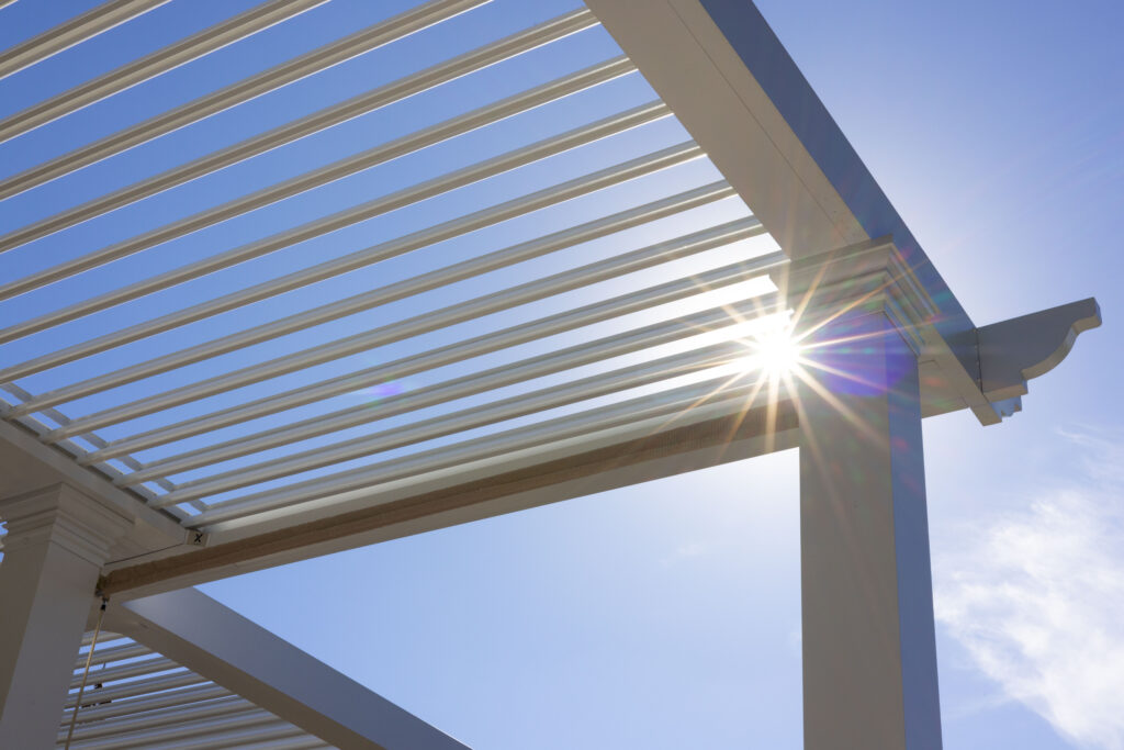 Underside of Louvered Roof Pergola